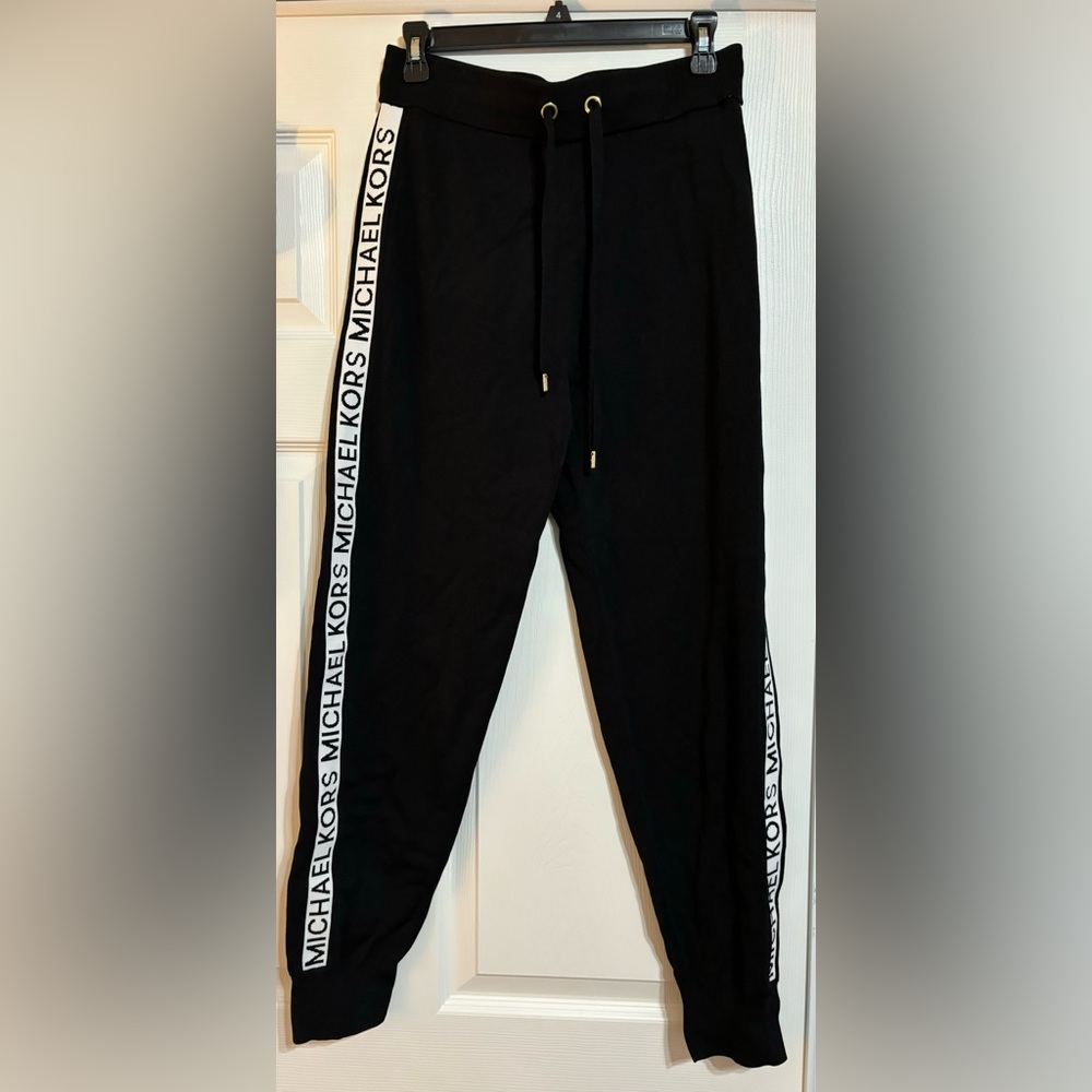 Michael Kors logo black joggers, size S